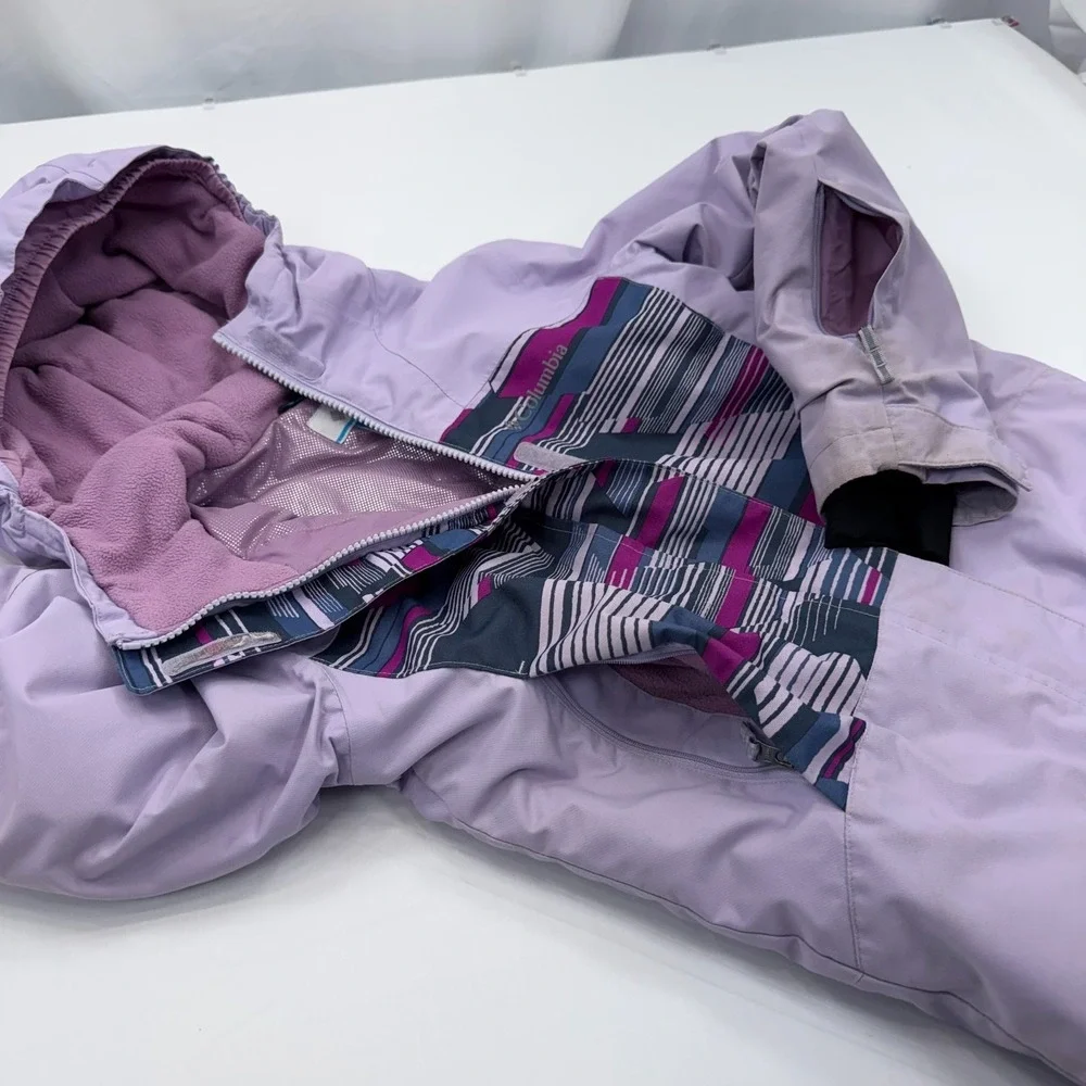 Columbia Omni-Heat Insulated Jacket Girls Medium 10-12 Hooded Full Zip Omni-Tech